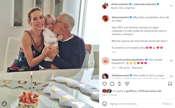 El saludo de cumpleaños de Elina para Eduardo Costantini