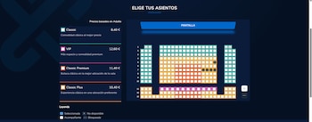 Imagen del rango de precios a día de hoy en el Cinesa de Nassica (Getafe).