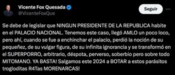 El expresidente mexicano busca que
