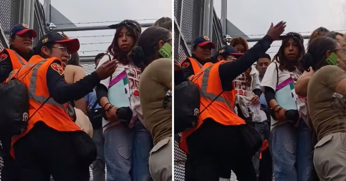 BTS Fan fights with police outside the GNU Stadium for free concert from pedestrian bridge
