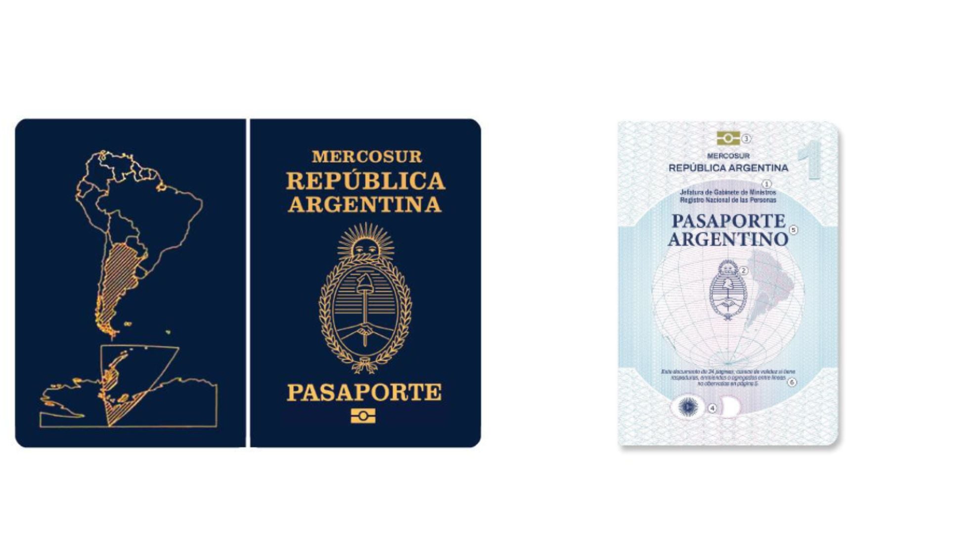 La apariencia exterior y la página que se agregará al pasaporte
