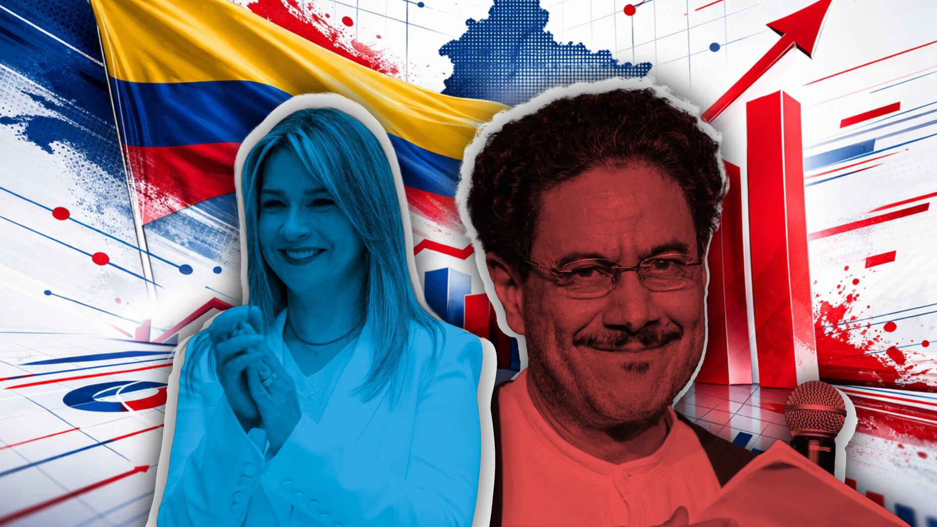 Según la encuesta de Yanhass, Iván Cepeda lidera con amplia ventaja la consulta del Frente Amplio, mientras Vicky Dávila encabeza la Gran Consulta en un escenario altamente fragmentado-crédito Colprensa/Catalina Olaya/VisualesIA