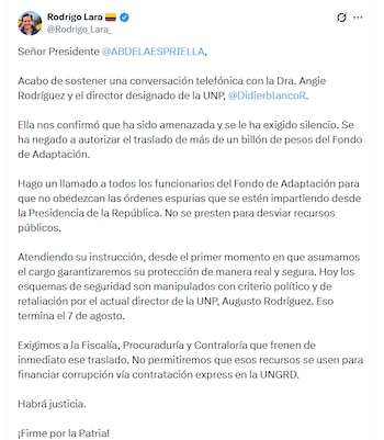 - crédito @Rodrigo_Lara_/X