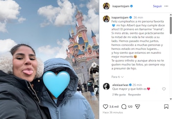 Isa Pantoja felicita el cumpleaños