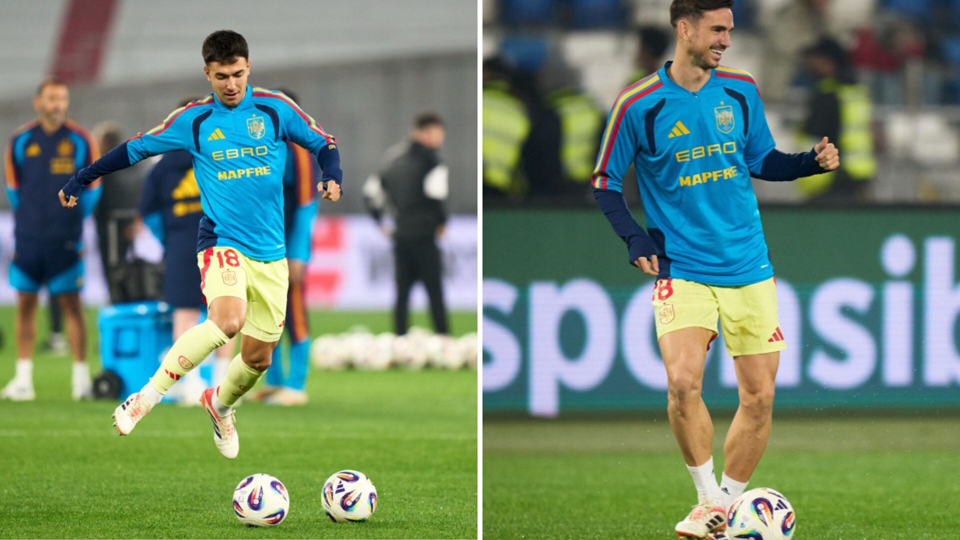 Warming up for La Roja in Georgia. (X/Spanish National Team)