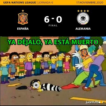 España goleó 6-0 a Alemania