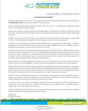 La administración confirmó que los jugadores de Newcastle no podrán participar en ninguna de sus ligas.