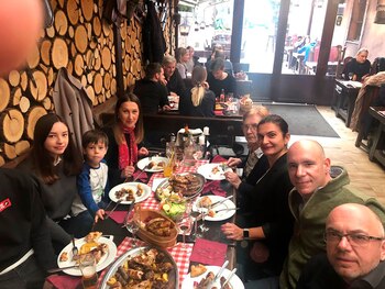 Sñe con su familia en