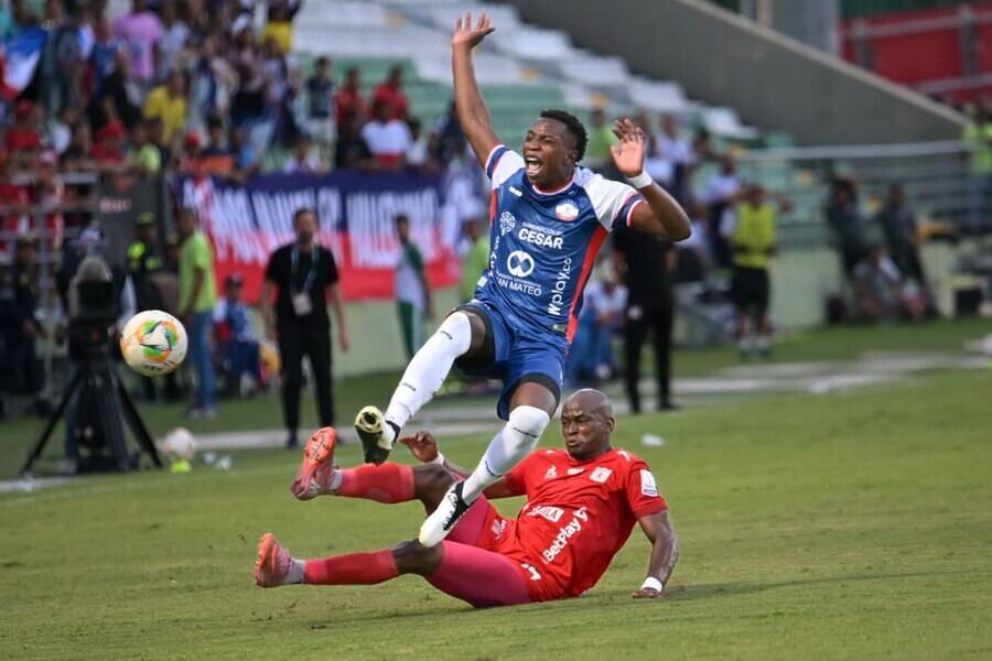 El cuadro rojo del Valle del Cauca perdió en su visita al Alianza FC de Valledupar-crédito Richard Dangond/Colprensa