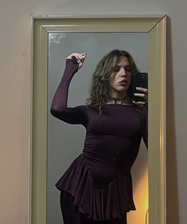 Donna Tefa Sanguinetti es actriz y guionista de la serie de Moria Casán y trabajó como autora en la película sobre Barreda (Instagram)