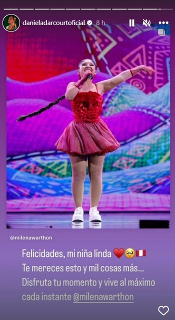 Milena Warthon recibió mensajes de