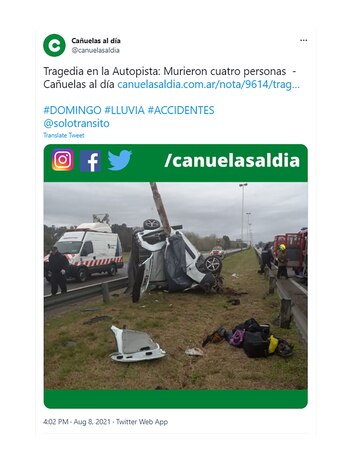 Tragedia en la Autopista: Murieron cuatro personas