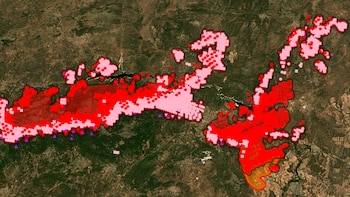 Copernicus, el satélite de la Unión Europea que permite seguir la evolución de los incendios en España desde el espacio