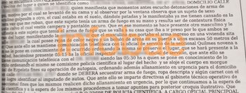 La declaración de la vecina.