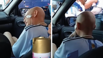 Luli se emocionó el saludo