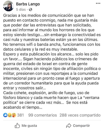 Bárbara hizo un llamado en