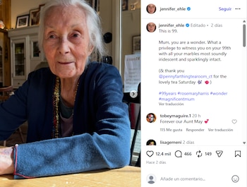 Así luce hoy Rosemary Harris, la eterna tía May a sus 99 años