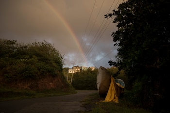 En la imagen, un arcoíris
