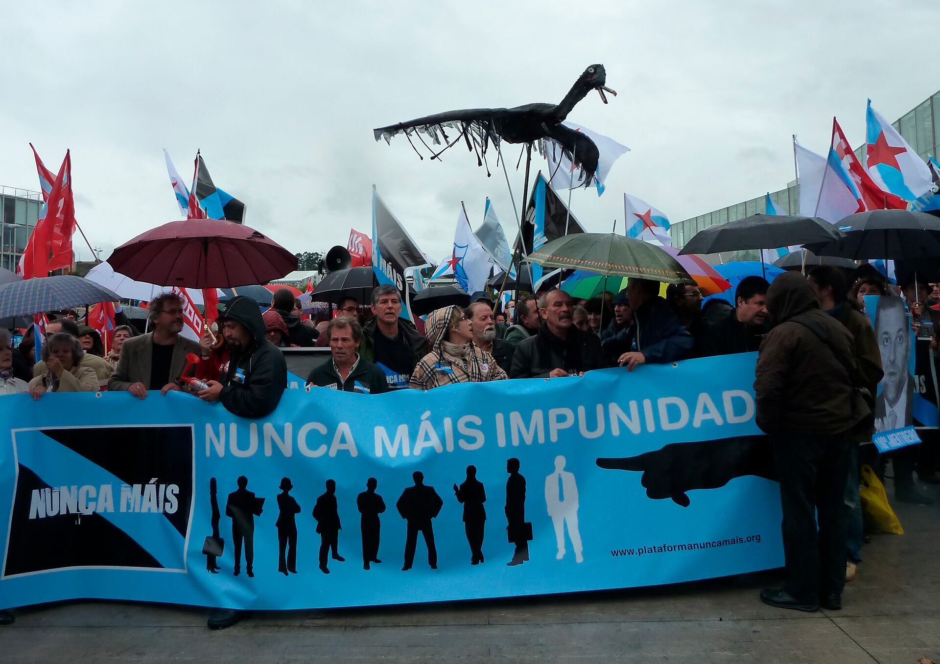 Manifestación de Nunca Máis durante el juicio, en 2012 (Nunca Máis)