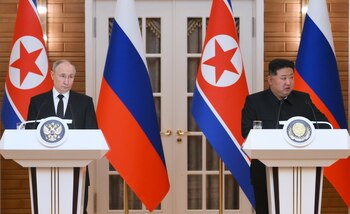 Corea del Norte envió soldados a Rusia para que participen en la invasión a Ucrania. (EFE/EPA/KRISTINA KORMILITSYNA)