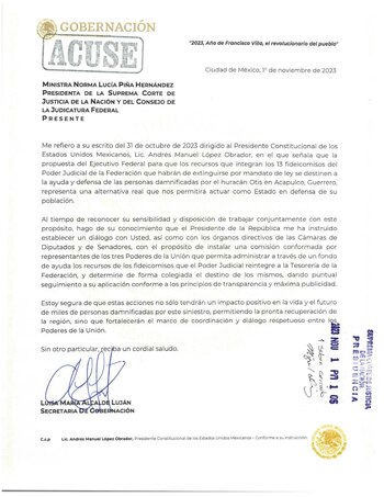 Segob aseguró que la postura