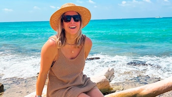 Maite viajó embarazada, sin saber