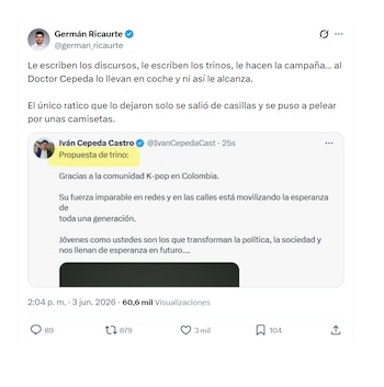 Germán Ricaurte y sus críticas a Iván Cepeda