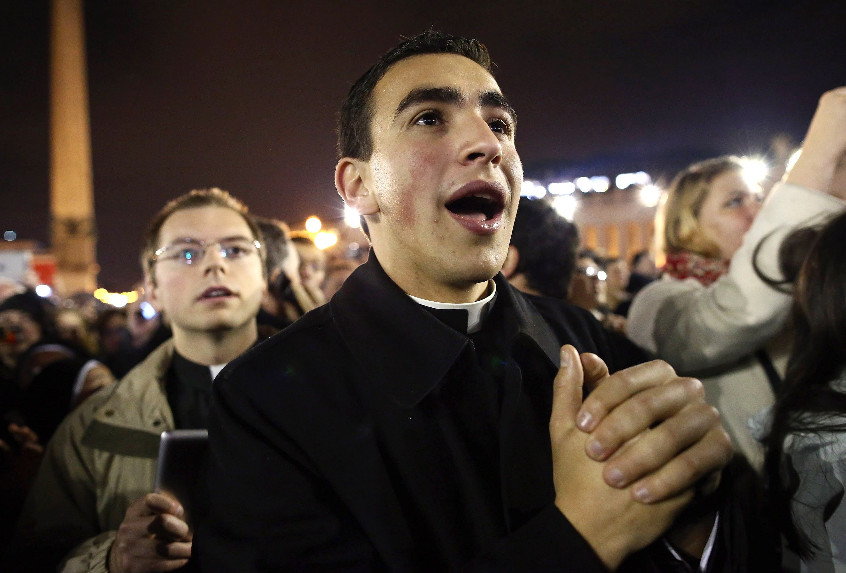 Reacciones del publico al anuncia del nuevo Papa y su aparición en el balcón. Vaticano, 13 de marzo de 2013 (Photo by Dan Kitwood/Getty Images)