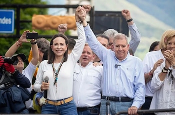 María Corina Machado y Edmundo González en la campaña presidencial del 2024