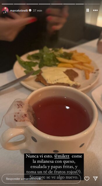 Marcelo Tinelli y Milett Figueroa