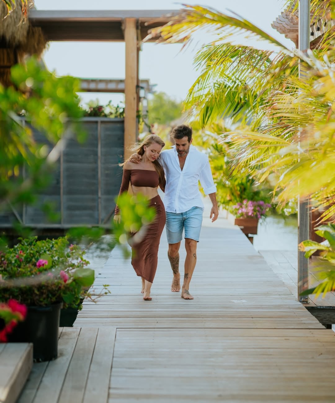 La naturalidad y espontaneidad de los recién casados quedó reflejada en selfies y videos publicados durante la estadía en Aruba