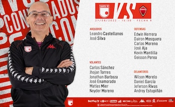 Nómina Santa Fe vs Patriotas.