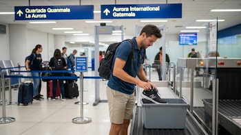 Dejarán de exigir quitarse los zapatos en el control de seguridad del aeropuerto de Guatemala