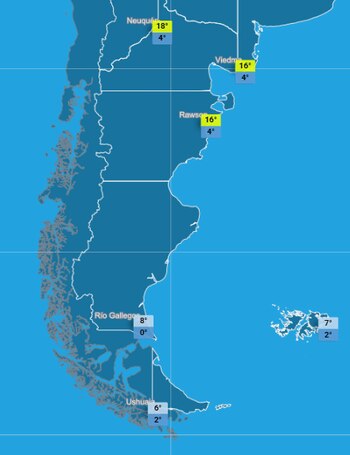 En el sur del país no hay pronóstico de lluvia (Foto: SMN)