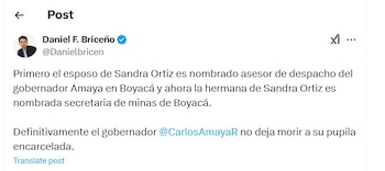 Daniel Briceño habló del nombramiento