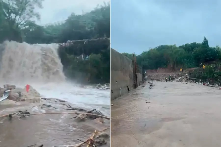 Autoridades insisten en evitar acercarse al arroyo Las Viejas, la prioridad es localizar a Patricia Mena y Chiara Barrios tras el desborde del agua
