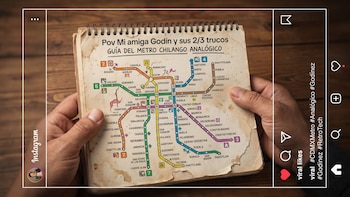 Mujer se viraliza por imprimir el mapa de Metro CDMX en una libreta