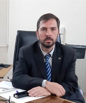 Alejandro López, juez del Tribunal Oral en lo Criminal N° 2 de San Nicolás, absolvió a Maximiliano Cabaleyro y a otros seis acusados por el conflicto con una distribuidora de San Pedro (Gentileza: Diario El Norte)