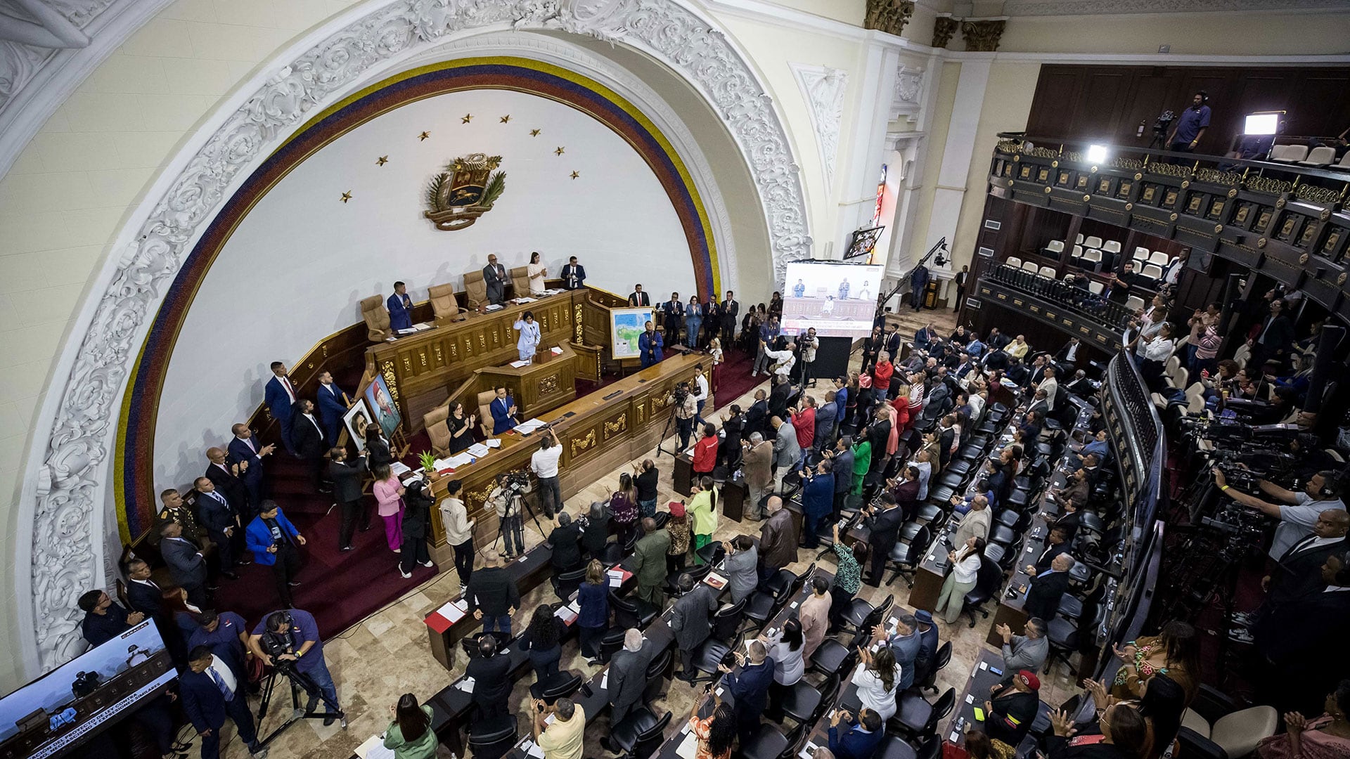 Fotografía de una sesión en la Asamblea Nacional de Venezuela (EFE/ Miguel Gutierrez/Archivo)