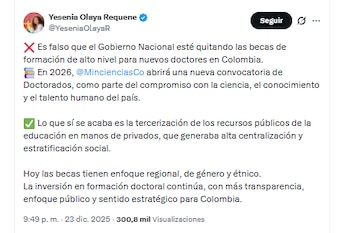 La ministra Yesenia Olaya Requene