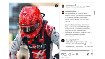 La publicación de Esteban Ocon