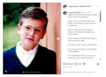 Miguel Uribe Londoño dijo que trabajó por los principios de su hijo Miguel Uribe Turbay - crédito @migueluribel/X