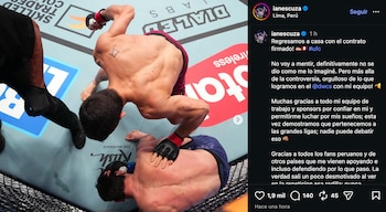 La publicación de Ian Escuza tras ganar su contrato en la UFC.
