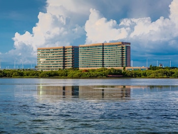 El hotel, ubicado junto a la bahía de Old Tampa, ofrece vistas panorámicas y servicios exclusivos