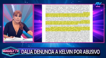 Dalia Durán acusa a John Kelvin de golpearla frente a sus hijos: “Los empujaba como cosas”. Captura: Magaly TV La Firme.
