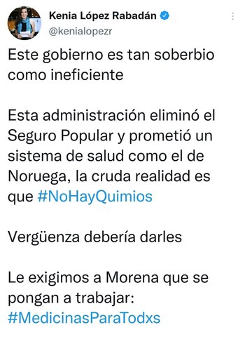 La senadora panista criticó la