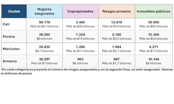 En los cinco departamentos con mayor afectación (Valle del Cauca, Chocó,
Risaralda, Caldas y Quindío) se encuentran 485.415 inmuebles asegurados - crédito Fasecolda