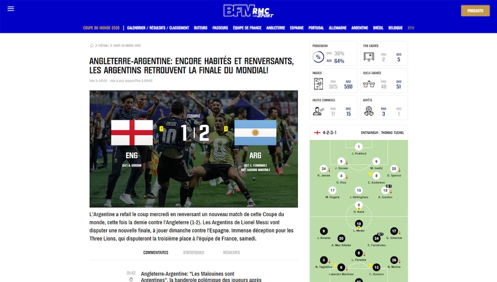 “Argentina nunca muere”, “Remontadísima” y “Otro excelente Messi”: los principales medios del mundo reflejaron la clasificación de la Selección a la final 19 UMUXOUQ2LNC23HP2YC2ZVCOZJ4