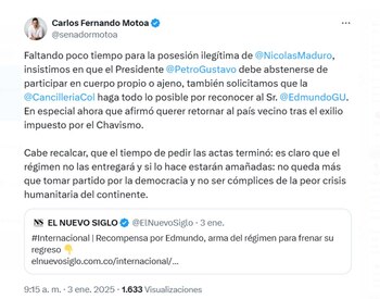 El senador de Cambio Radical