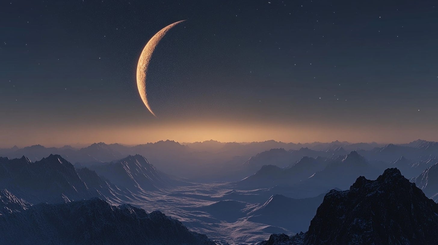 El cielo oscuro durante la luna nueva, resaltando las estrellas y el misterio de esta fase lunar. - (Imagen Ilustrativa Infobae)